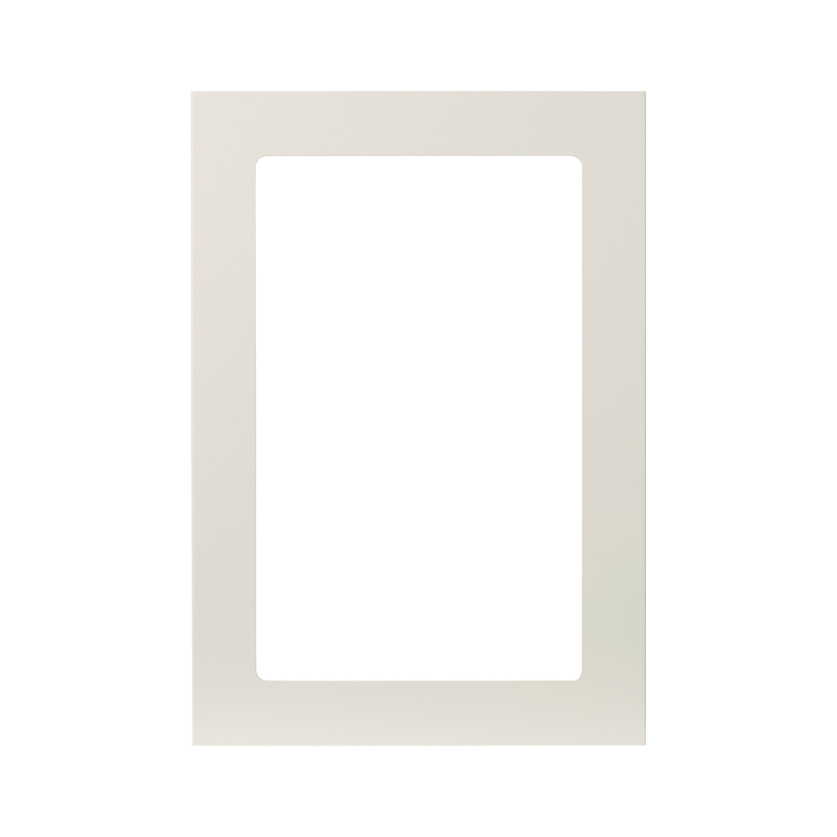 GoodHome Stevia Gloss cream Slab Glazed Cabinet door (W)500mm (H)715mm (T)18mm