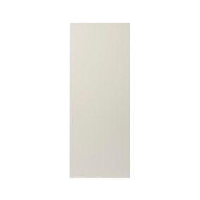 GoodHome Stevia Gloss cream slab Gloss cream Larder Cabinet door (W)500mm (H)1287mm (T)18mm