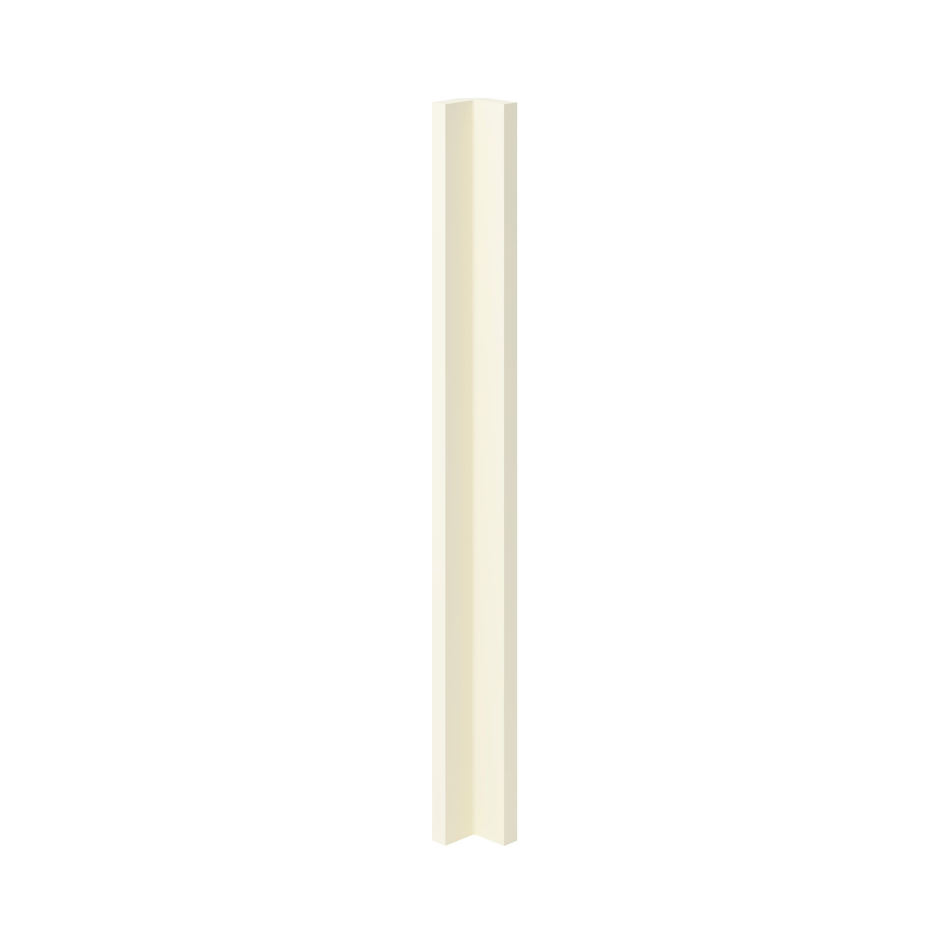 GoodHome Stevia Gloss cream slab Gloss cream Standard Corner post, (W)59mm