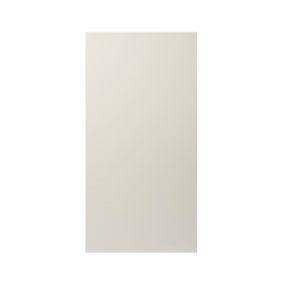 GoodHome Stevia Gloss cream slab Gloss cream Tall larder Cabinet door (W)600mm (H)1181mm (T)18mm