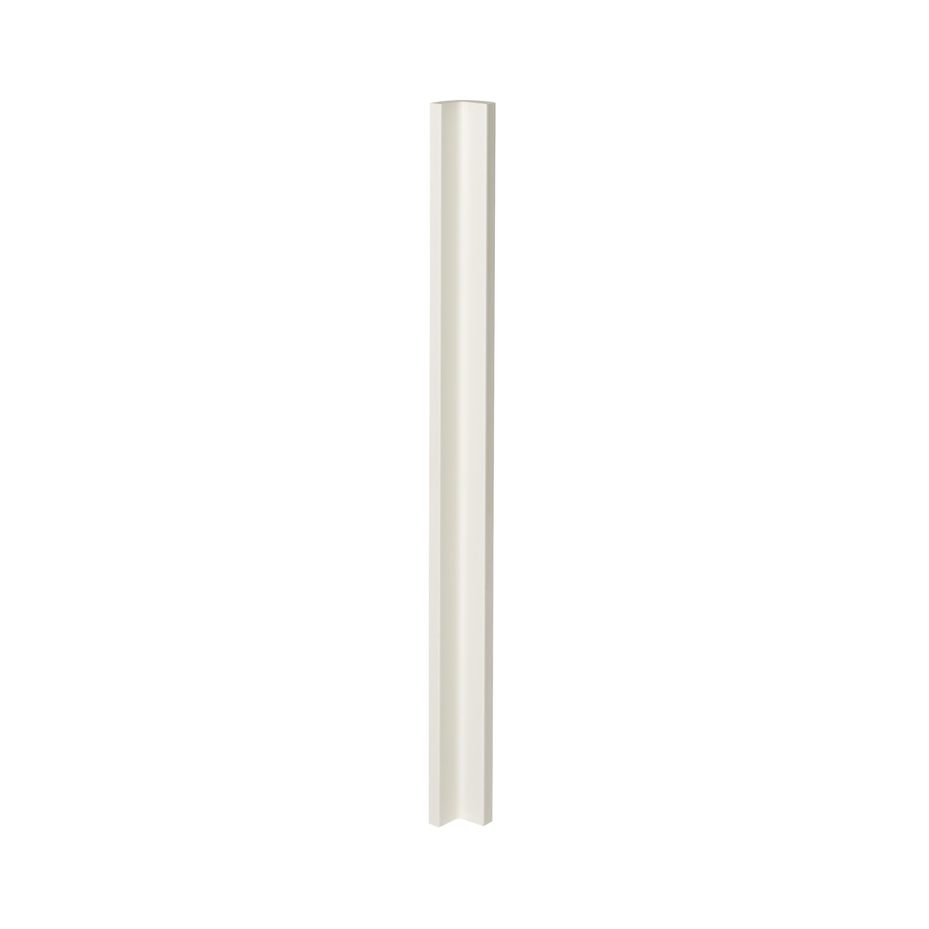 GoodHome Stevia Gloss cream slab Gloss cream Tall Wall corner post, (W)59mm