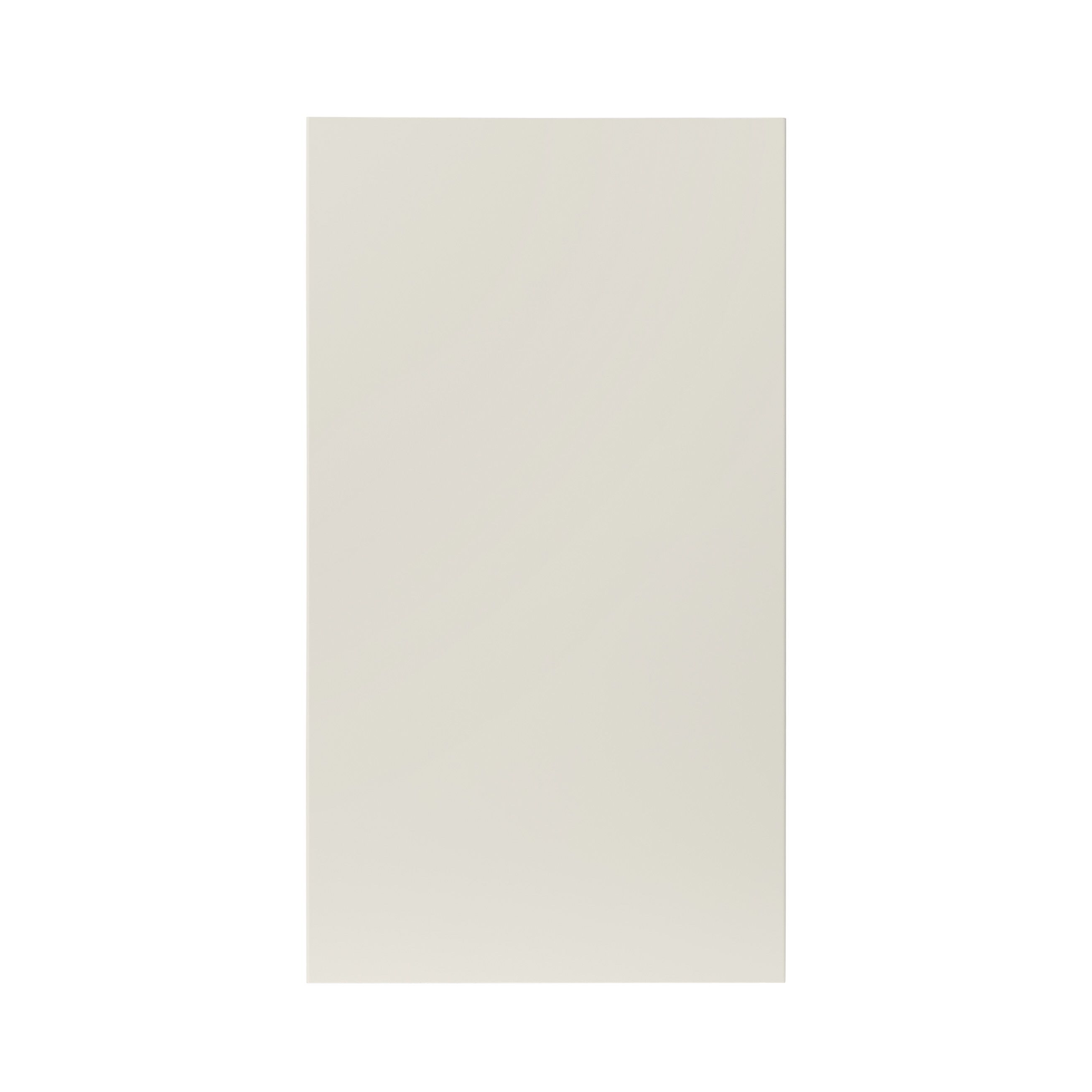 GoodHome Stevia Gloss cream slab Highline door (W)400mm DIY