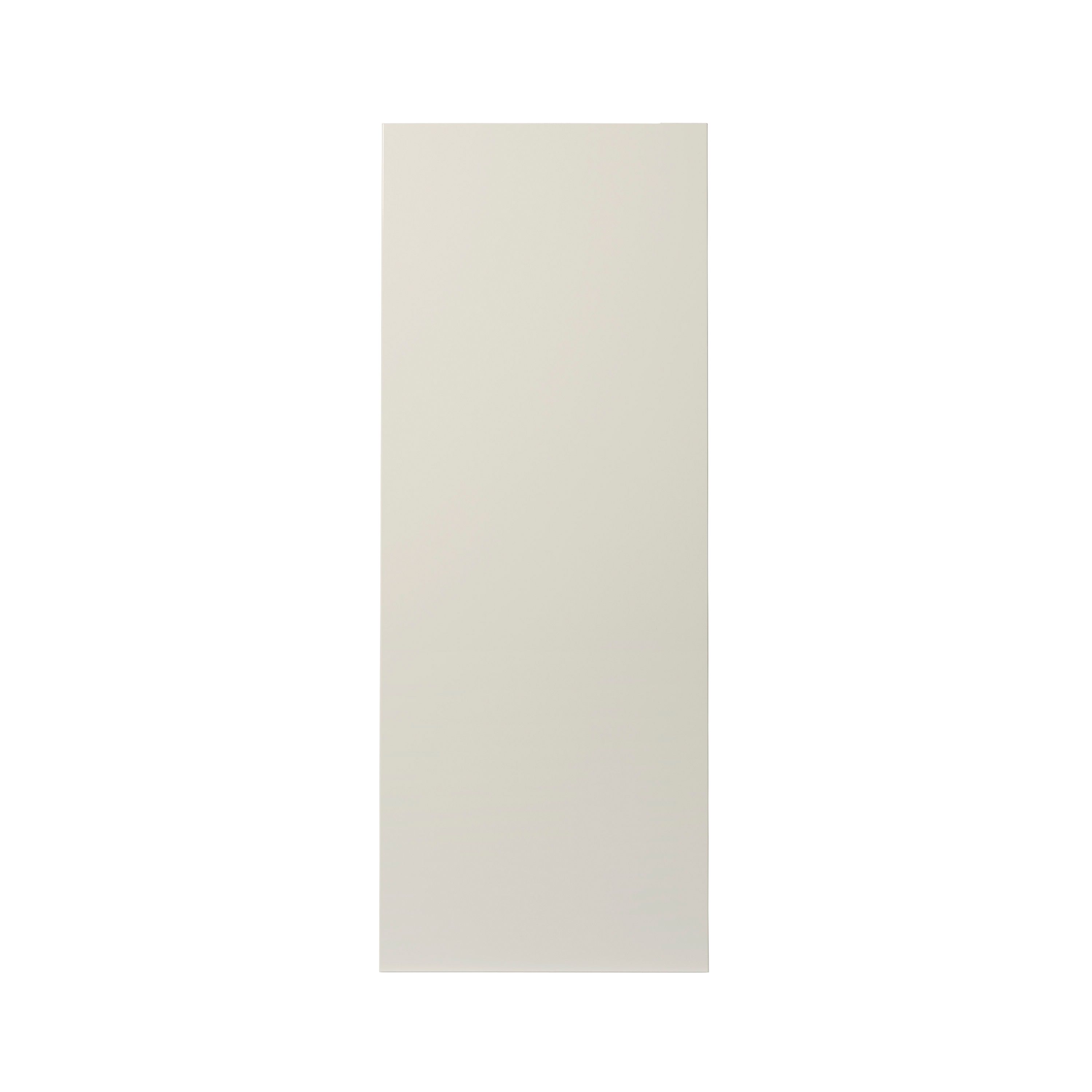 GoodHome Stevia Gloss cream slab Larder Cabinet door (W)500mm (H)1287mm (T)18mm