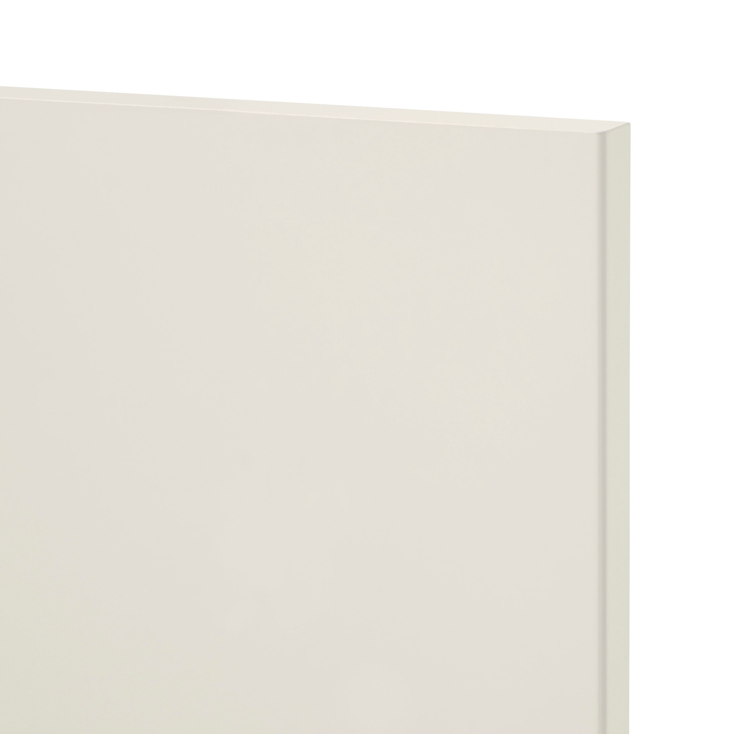 GoodHome Stevia Gloss cream slab Larder Cabinet door (W)500mm (H)1287mm (T)18mm
