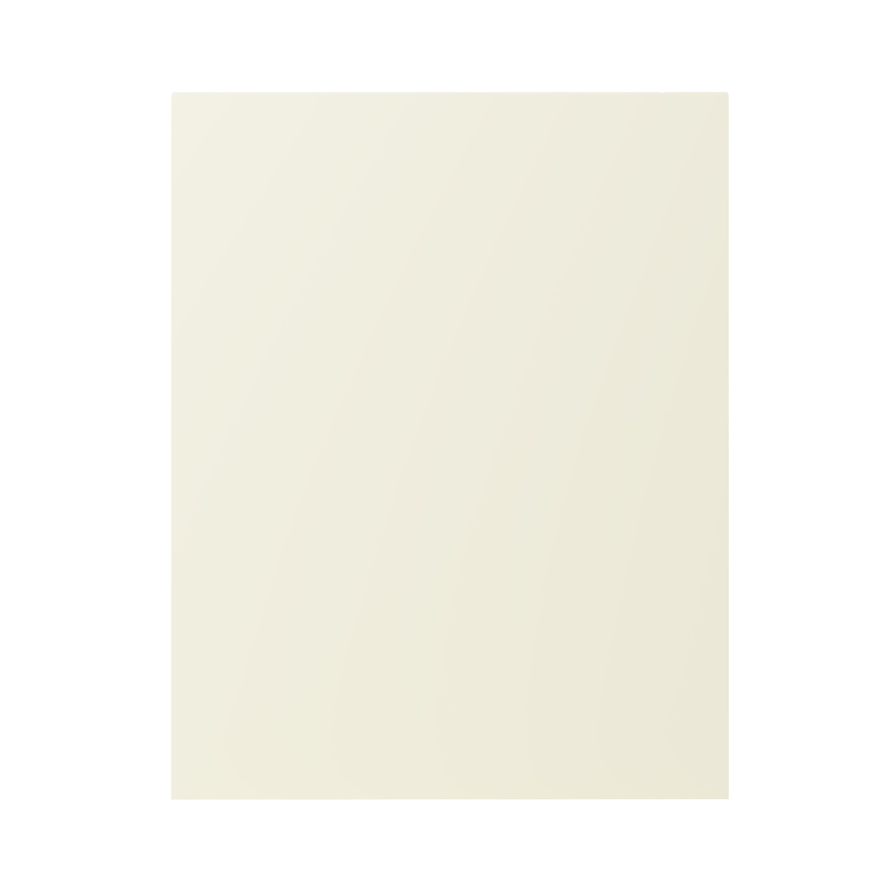 GoodHome Stevia Gloss cream Slab RH Standard End panel (H)720mm (W)570mm