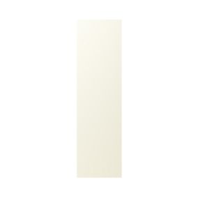 GoodHome Stevia Gloss cream slab Standard Appliance & larder End panel (H)2010mm (W)570mm, Pair