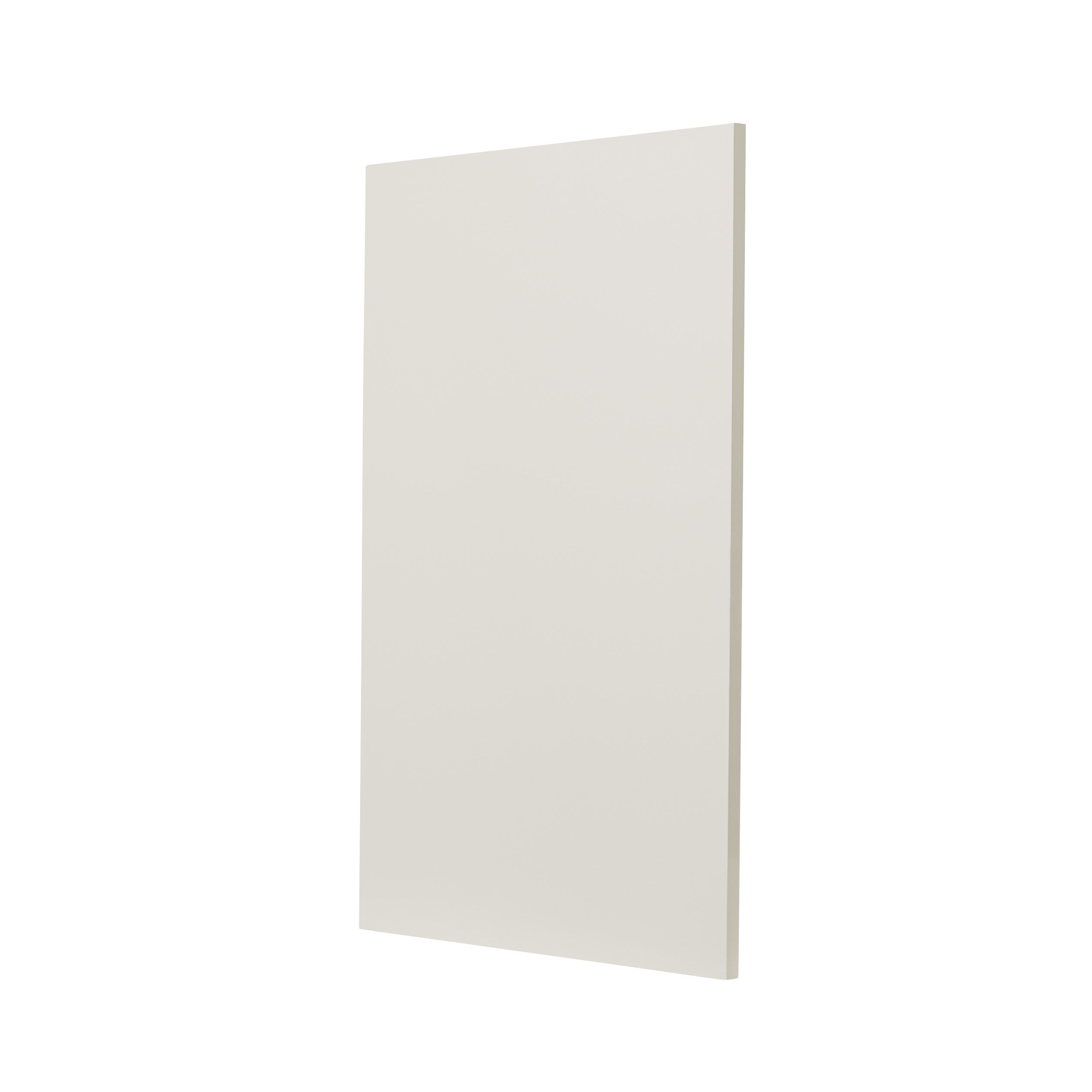 GoodHome Stevia Gloss cream slab Standard Base End support panel (H)870mm (W)590mm
