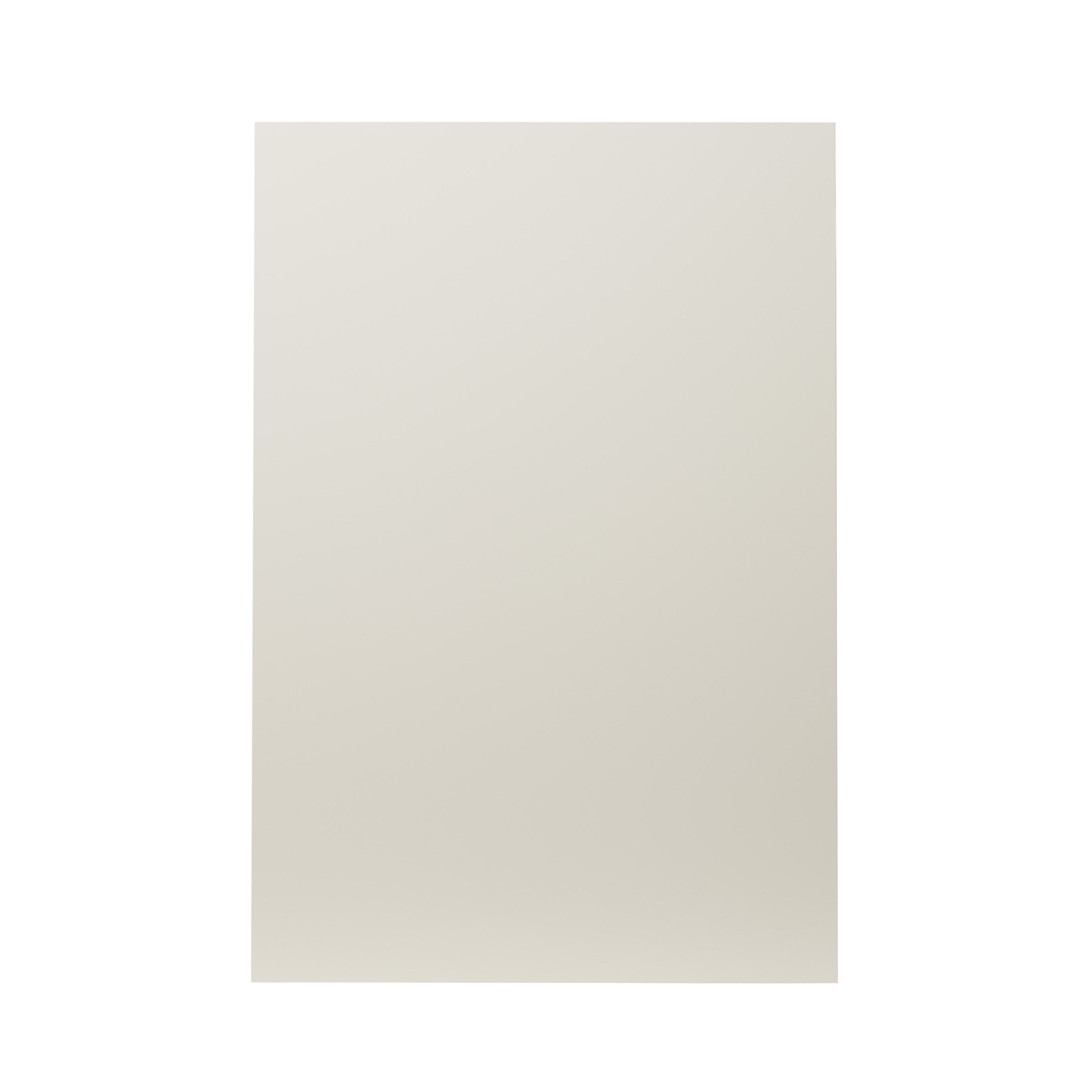 GoodHome Stevia Gloss cream slab Standard Base End support panel (H)870mm (W)590mm