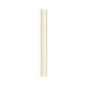 GoodHome Stevia Gloss cream slab Standard Corner post, (W)59mm (H)715mm