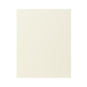 GoodHome Stevia Gloss cream slab Standard End panel (H)720mm (W)570mm