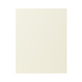 GoodHome Stevia Gloss cream slab Standard End panel (H)720mm (W)570mm
