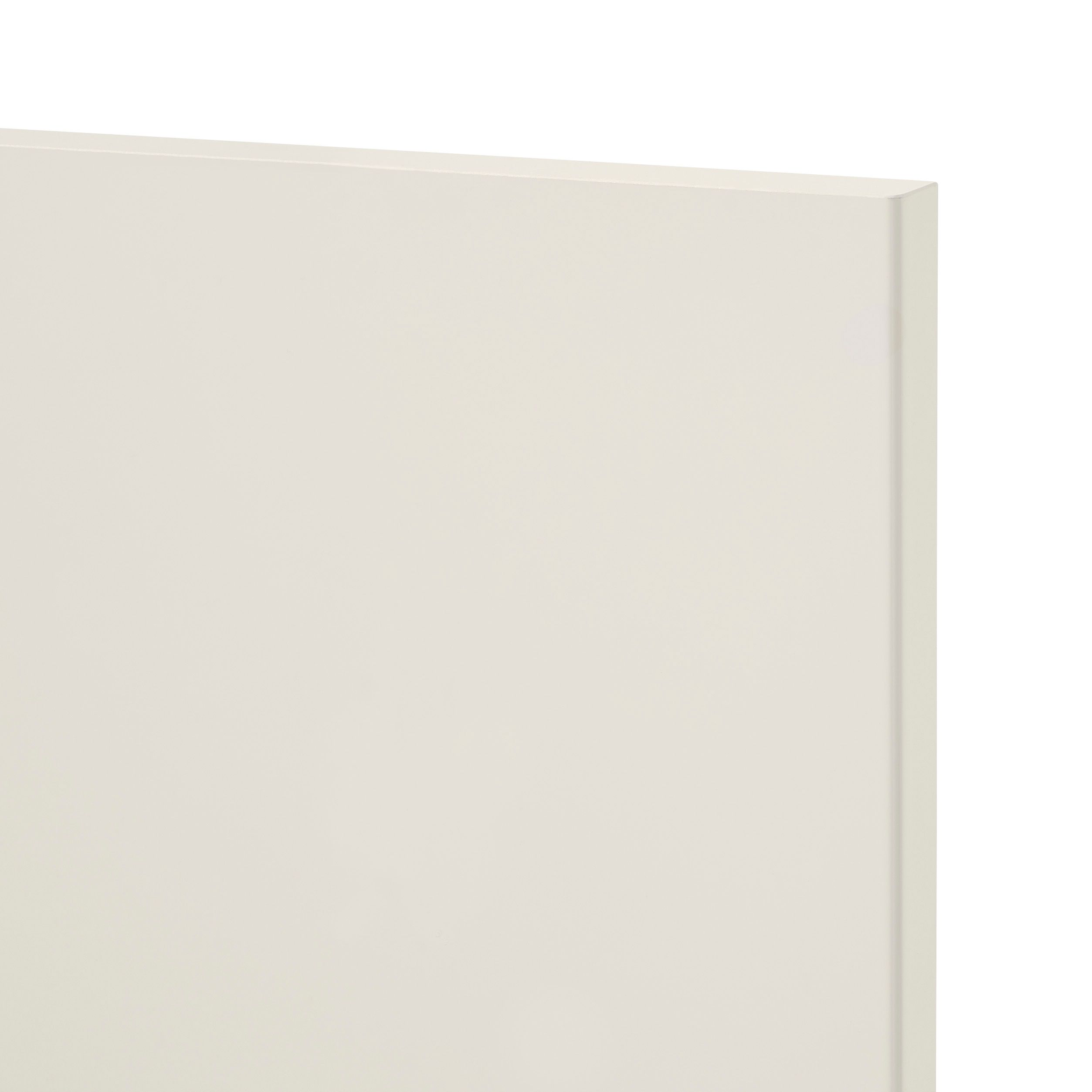 GoodHome Stevia Gloss cream slab Tall appliance Cabinet door (W)600mm (H)806mm (T)18mm