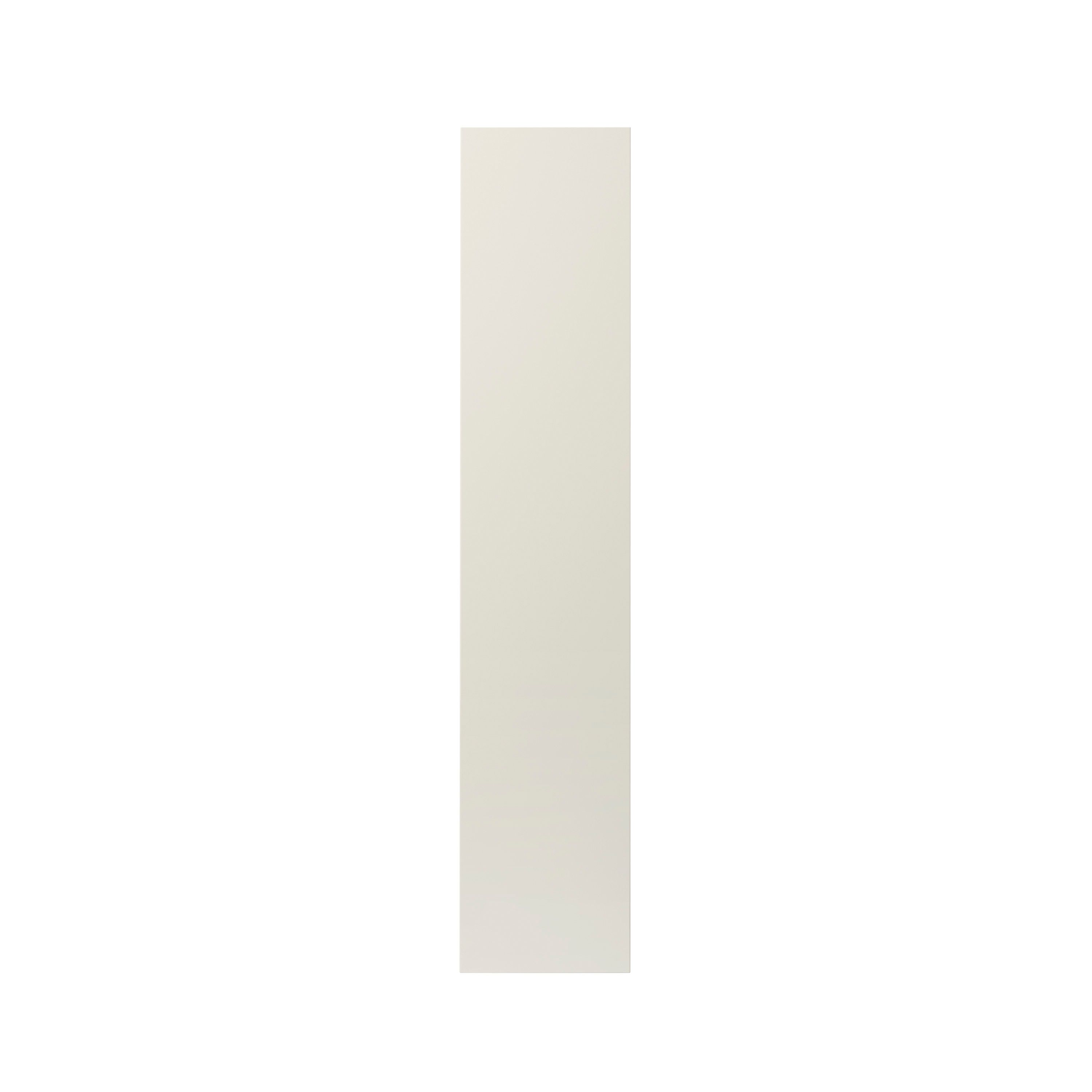 GoodHome Stevia Gloss cream Slab Tall larder Cabinet door (W)300mm (H)1467mm (T)18mm