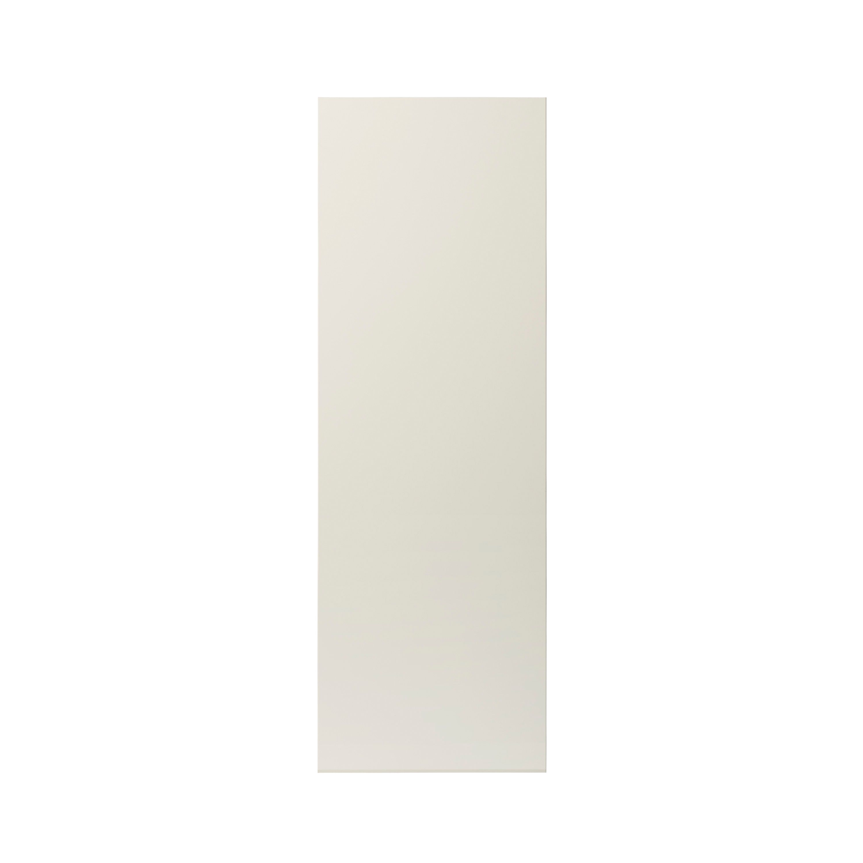 GoodHome Stevia Gloss cream slab Tall larder Cabinet door (W)500mm (H)1467mm (T)18mm