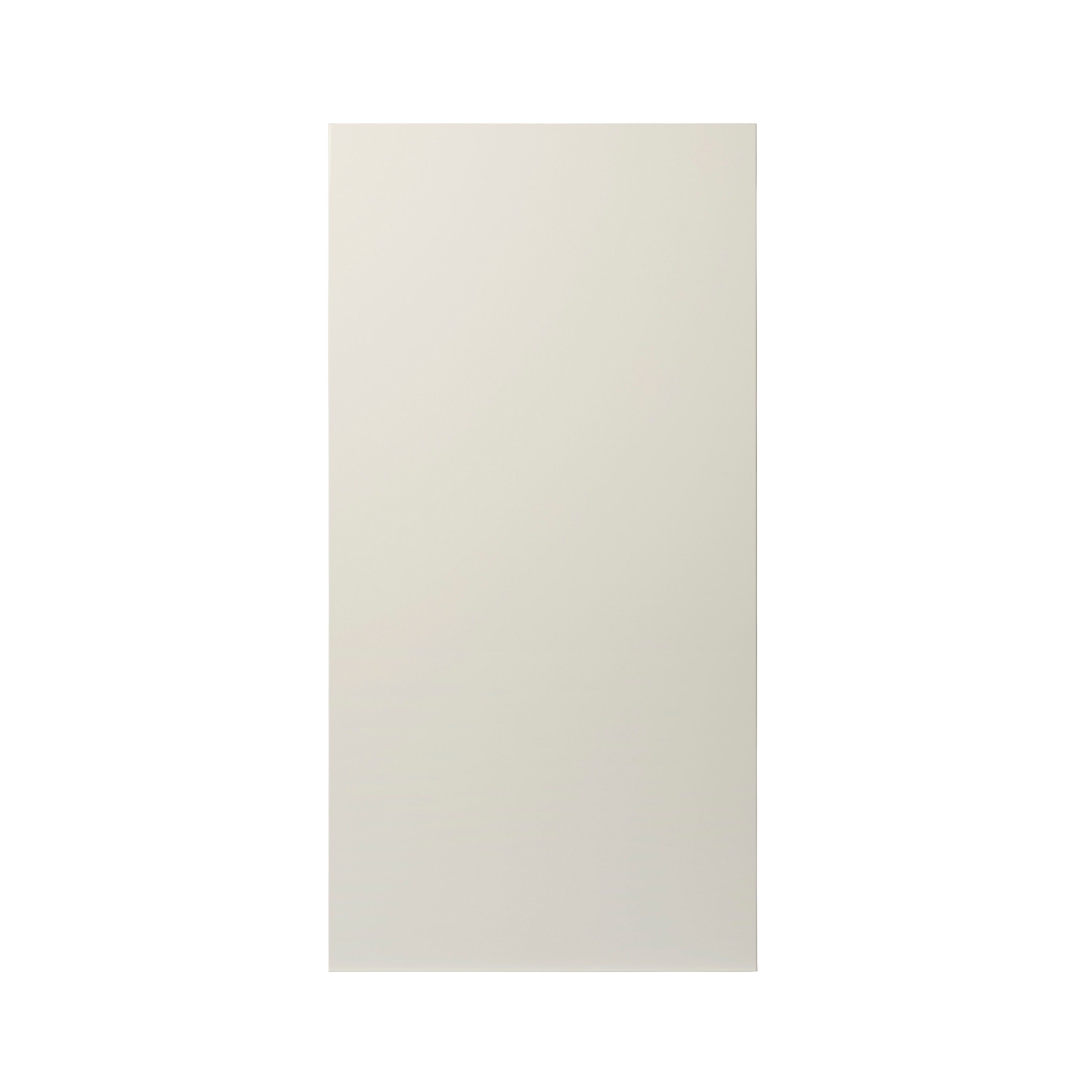 GoodHome Stevia Gloss cream Slab Tall larder Cabinet door (W)600mm (H)1181mm (T)18mm