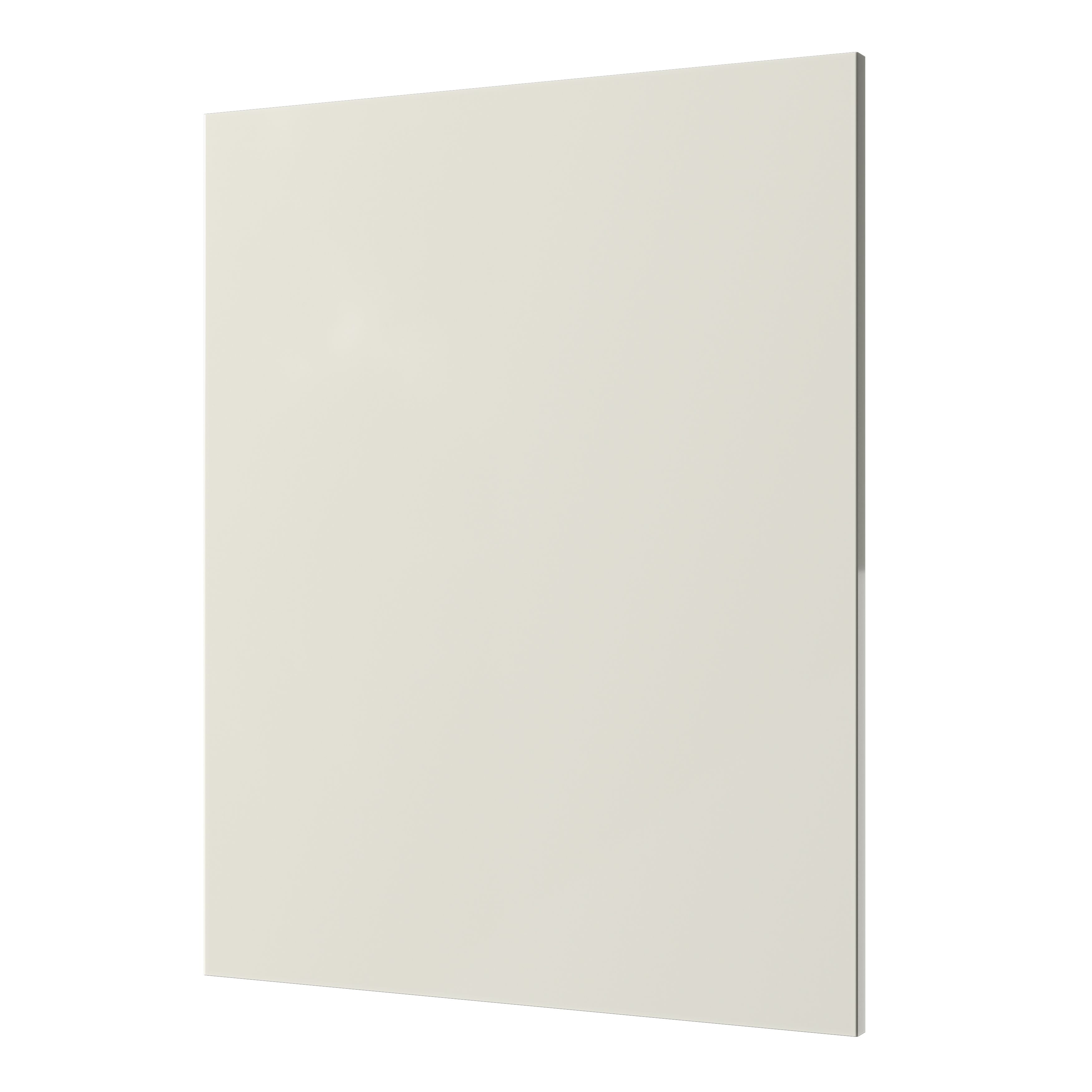 GoodHome Stevia Gloss cream wood effect Slab Blanking panel (H)715mm (W)595mm