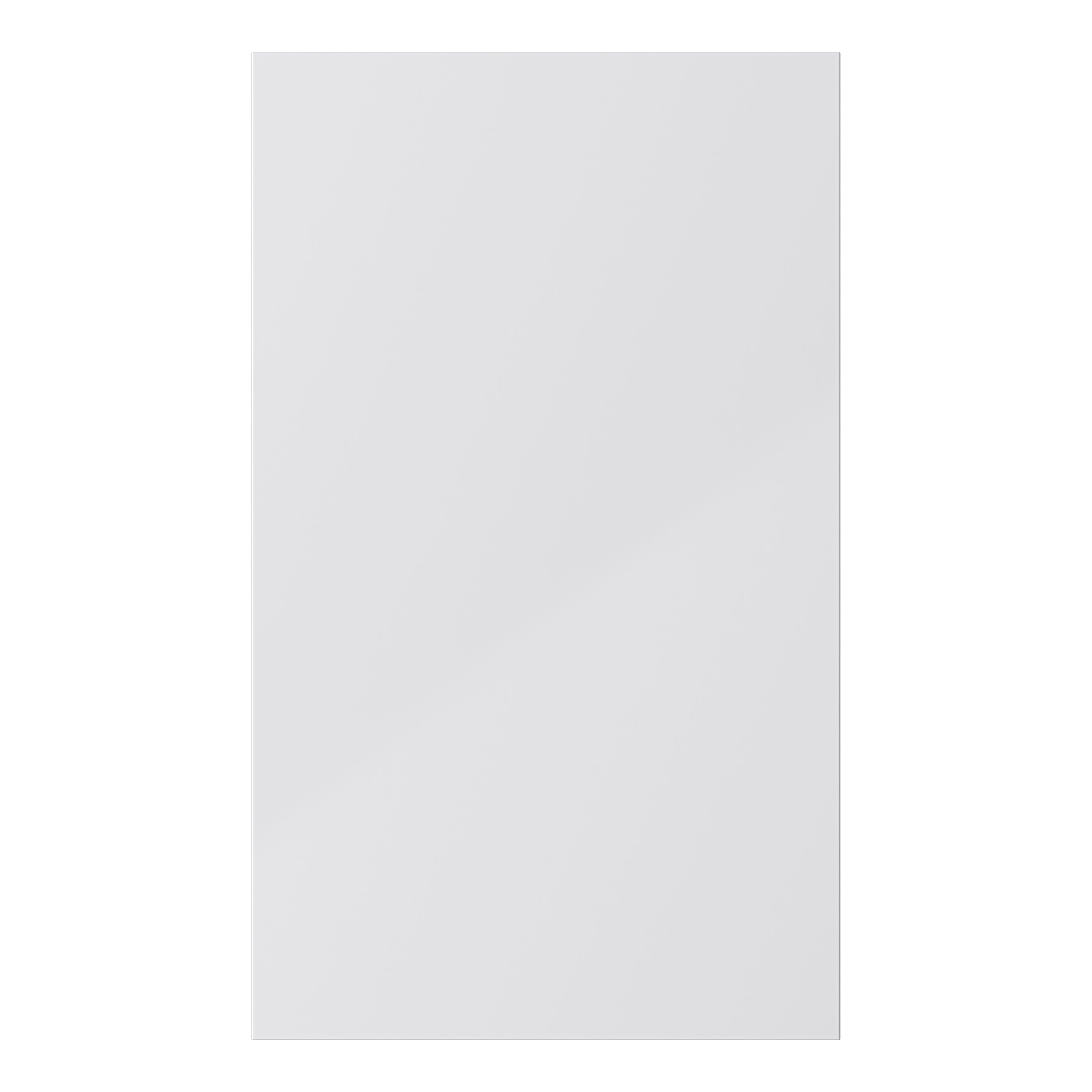 GoodHome Stevia Gloss grey Slab 50:50 Larder Cabinet door (W)600mm (H)1001mm (T)18mm