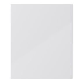 GoodHome Stevia Gloss grey slab Drawerline door & drawer front, (W)600mm (H)715mm (T)18mm