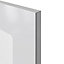 GoodHome Stevia Gloss grey slab Glazed Cabinet door (W)500mm (H)715mm (T)18mm