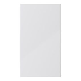 GoodHome Stevia Gloss grey slab Gloss grey Slab Tall wall Cabinet door (W)500mm (H)895mm (T)18mm