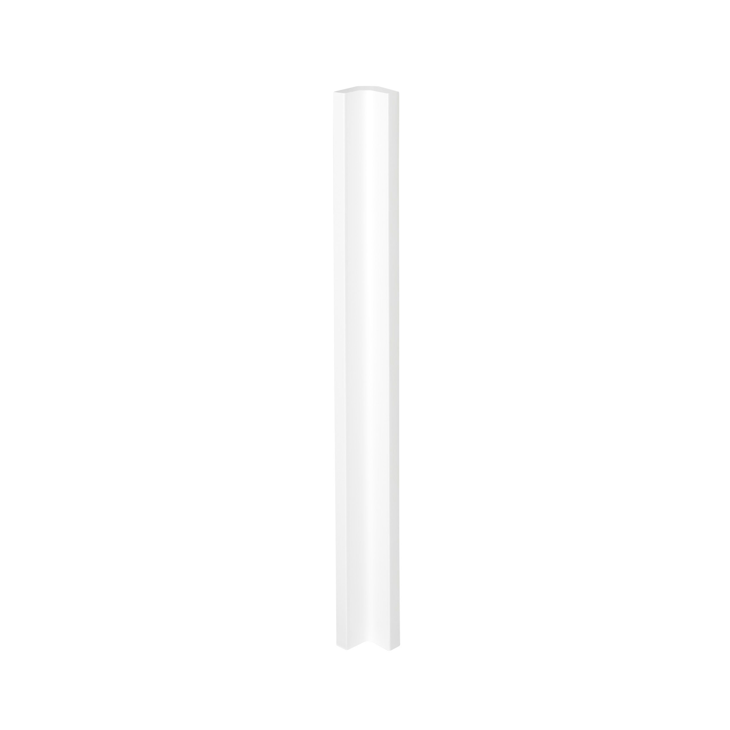 GoodHome Stevia Gloss grey slab Gloss grey Standard Corner post, (W)59mm