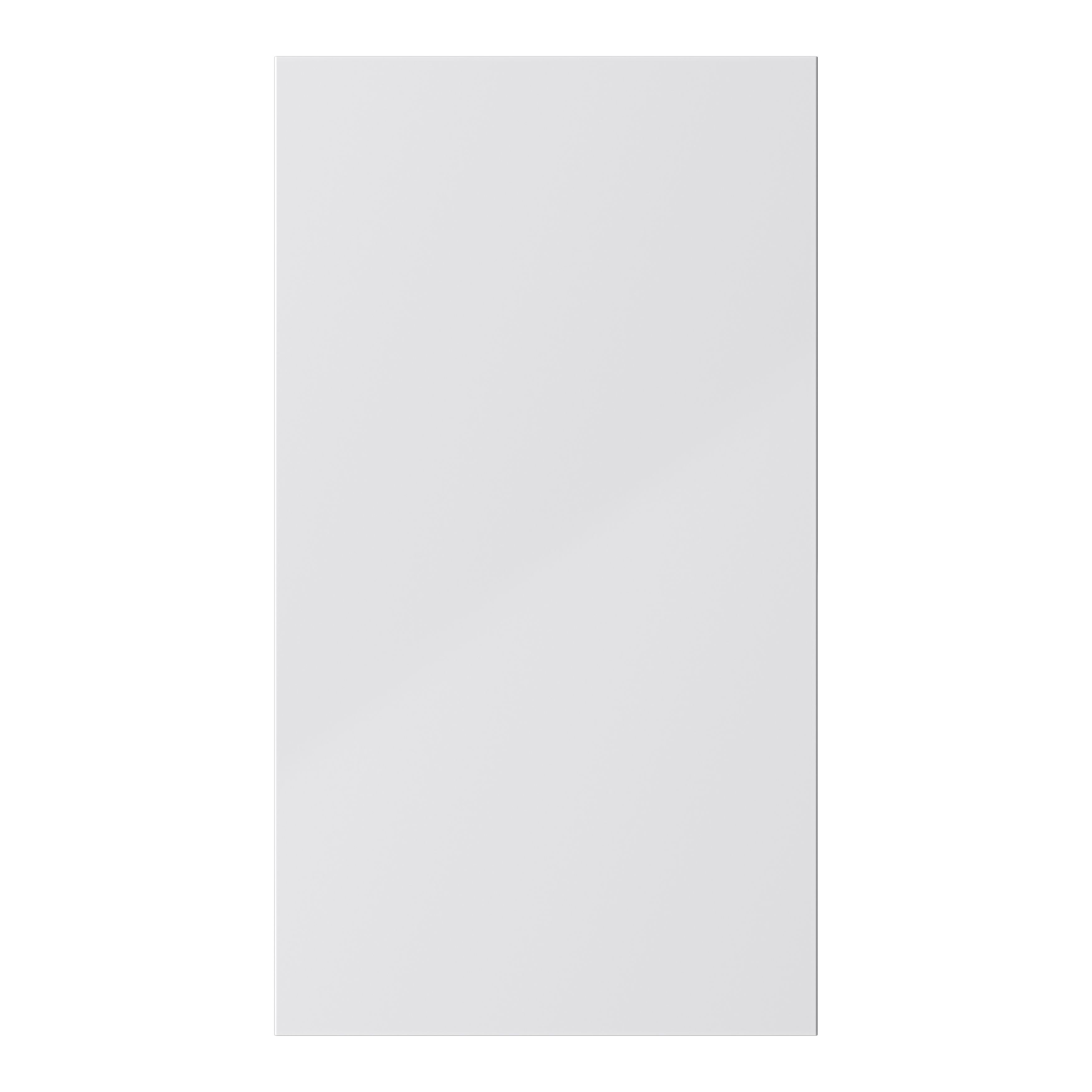 GoodHome Stevia Gloss grey Slab Highline Cabinet door (W)400mm (H)715mm (T)18mm