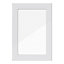 GoodHome Stevia Gloss grey slab Tall glazed Cabinet door (W)500mm (H)895mm (T)18mm