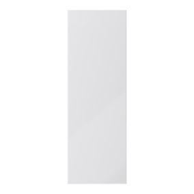 GoodHome Stevia Gloss grey slab Tall larder Cabinet door (W)500mm (H)1467mm (T)18mm