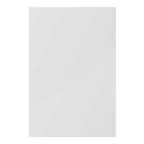 GoodHome Stevia Gloss grey slab Tall wall Cabinet door (W)600mm (H)895mm (T)18mm