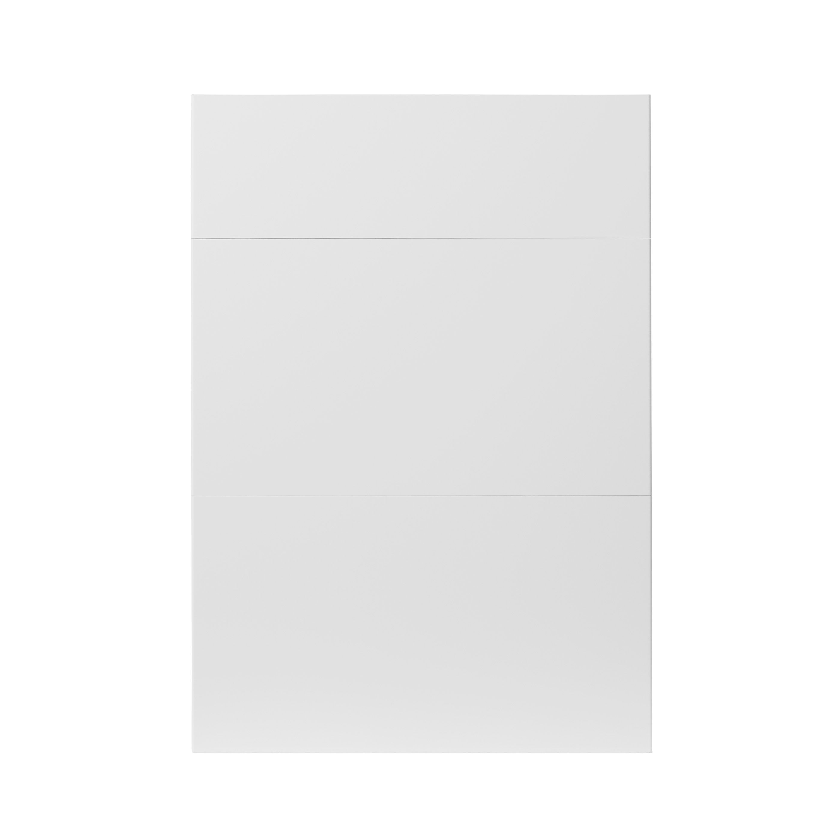 GoodHome Stevia Gloss white 3 drawer front, Pack of 1 (H)715mm (W)497mm (T)18mm