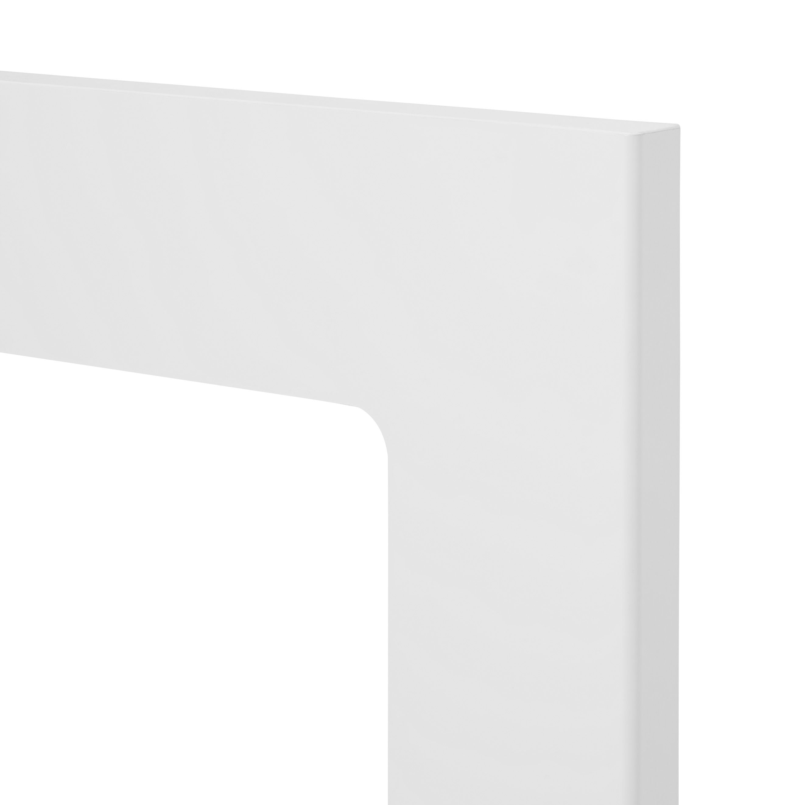GoodHome Stevia Gloss white Glazed Cabinet door (W)500mm (H)715mm (T)18mm