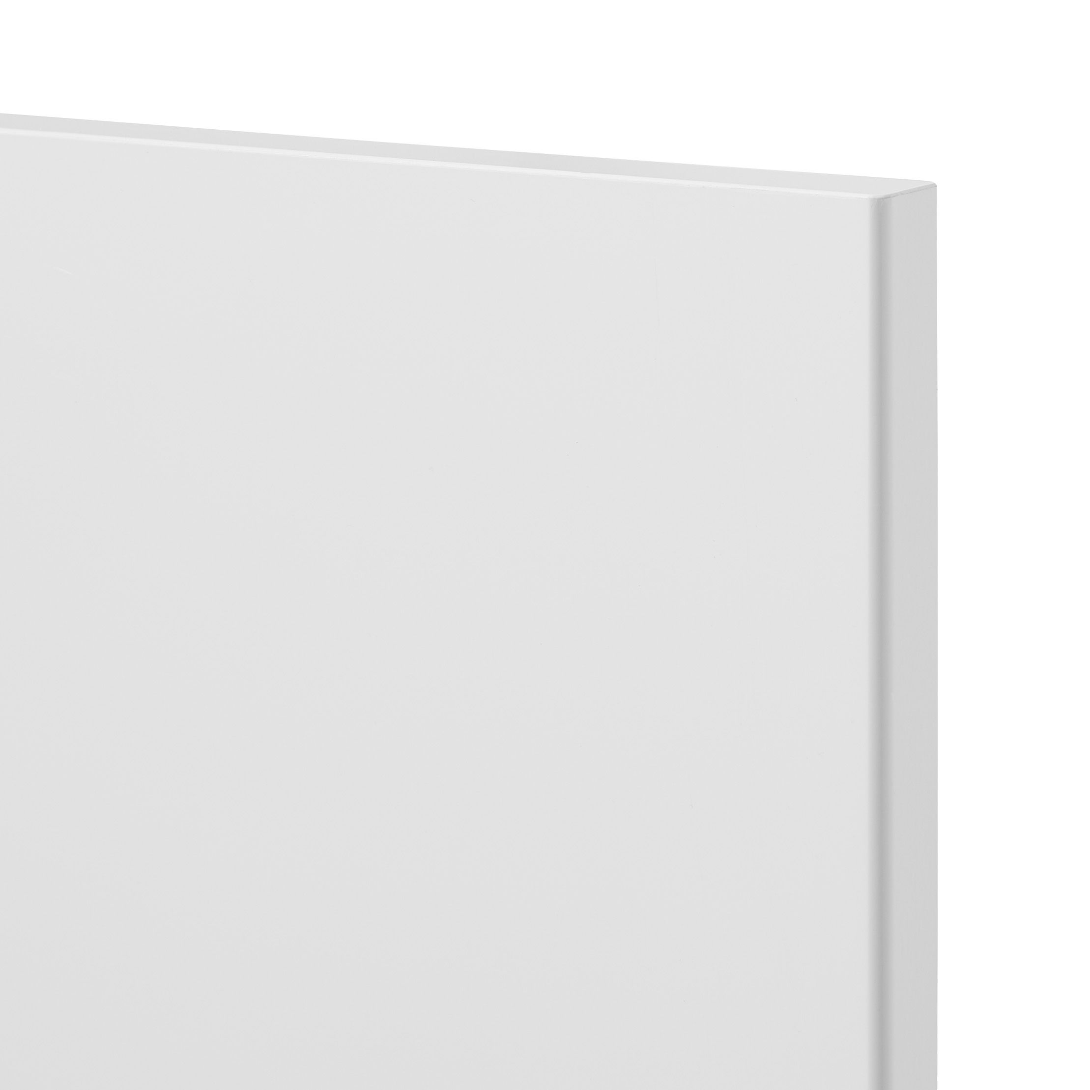 GoodHome Stevia Gloss white Slab 2 drawer front, bridging door & bi-fold door 400mm