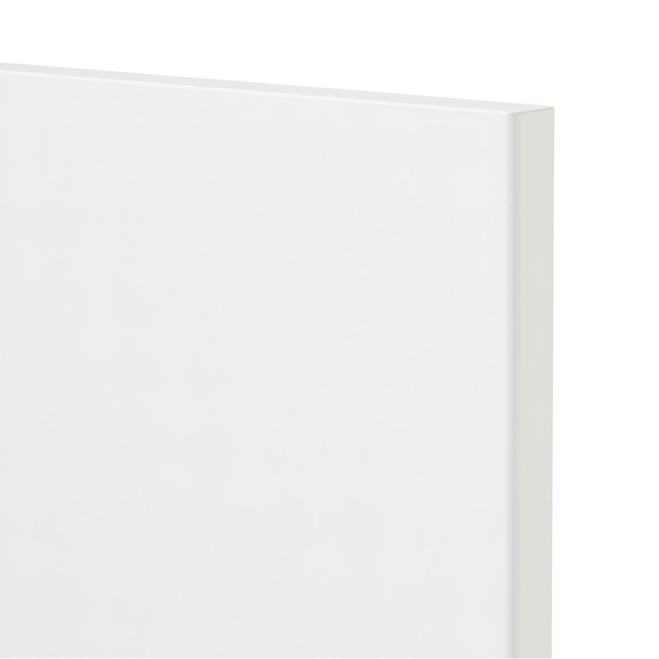 GoodHome Stevia Gloss white Slab 2 drawer front, bridging door & bi-fold door 600mm