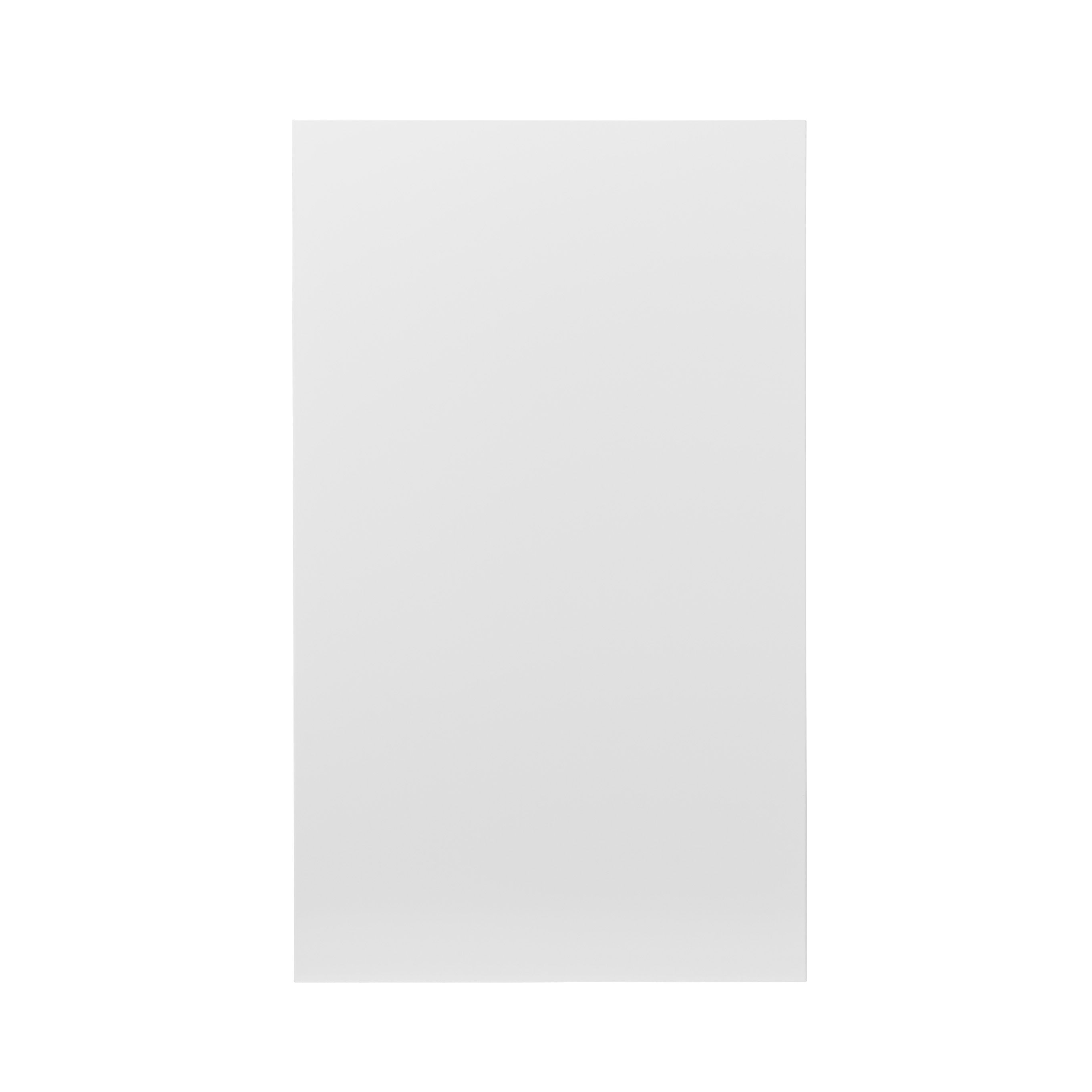 GoodHome Stevia Gloss white Slab 50:50 Larder Cabinet door (W)600mm (H)1001mm (T)18mm