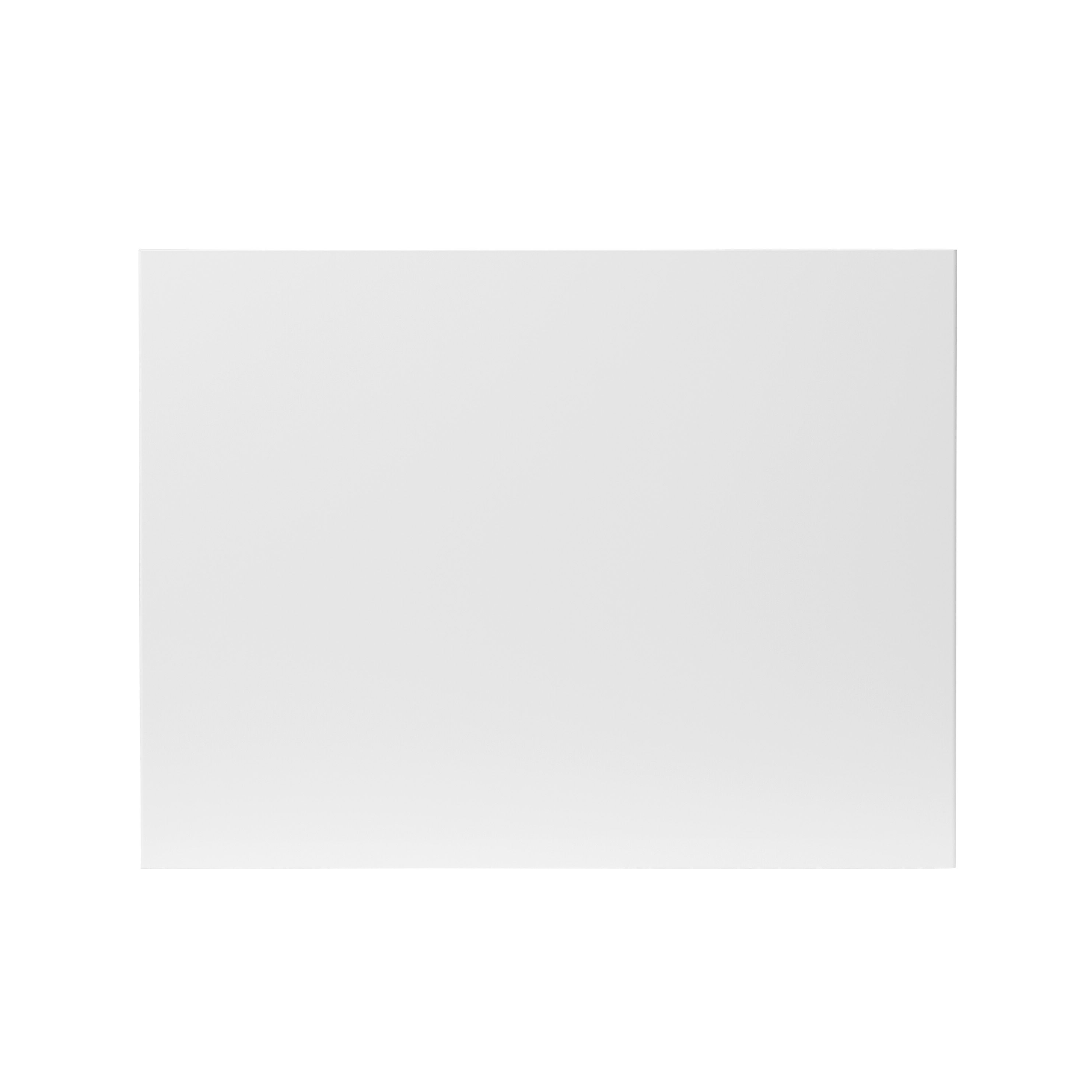 GoodHome Stevia Gloss white Slab Appliance Cabinet door (W)600mm (H)453mm (T)18mm