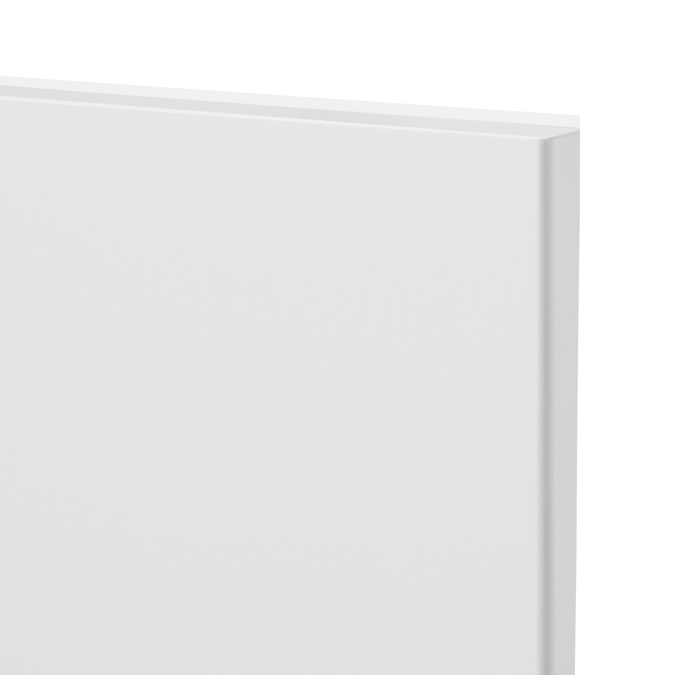 GoodHome Stevia Gloss white Slab Appliance Cabinet door (W)600mm (H)453mm (T)18mm