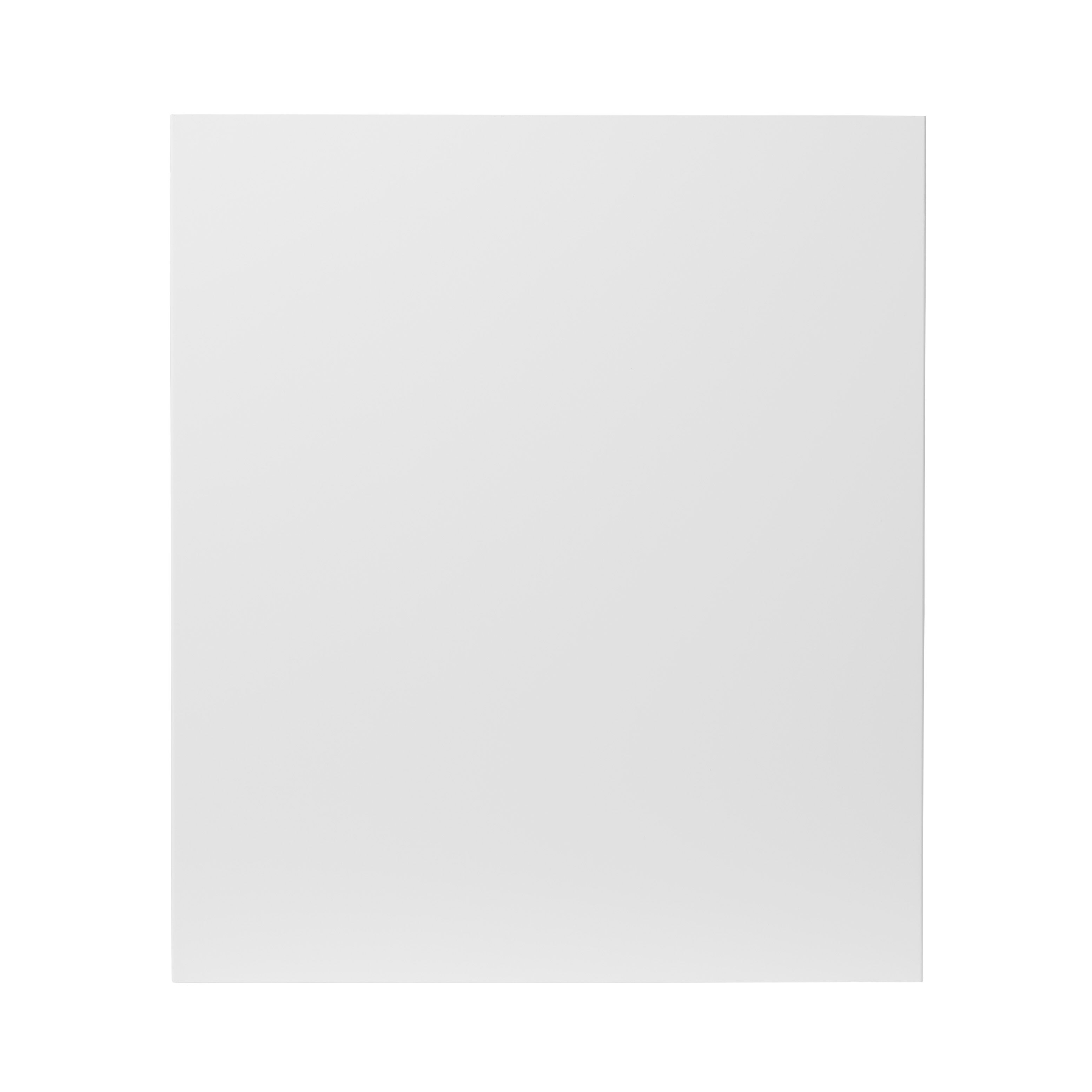 GoodHome Stevia Gloss white Slab Appliance Cabinet door (W)600mm (H)687mm (T)18mm