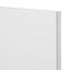 GoodHome Stevia Gloss white slab Appliance Cabinet door (W)600mm (H)687mm (T)18mm