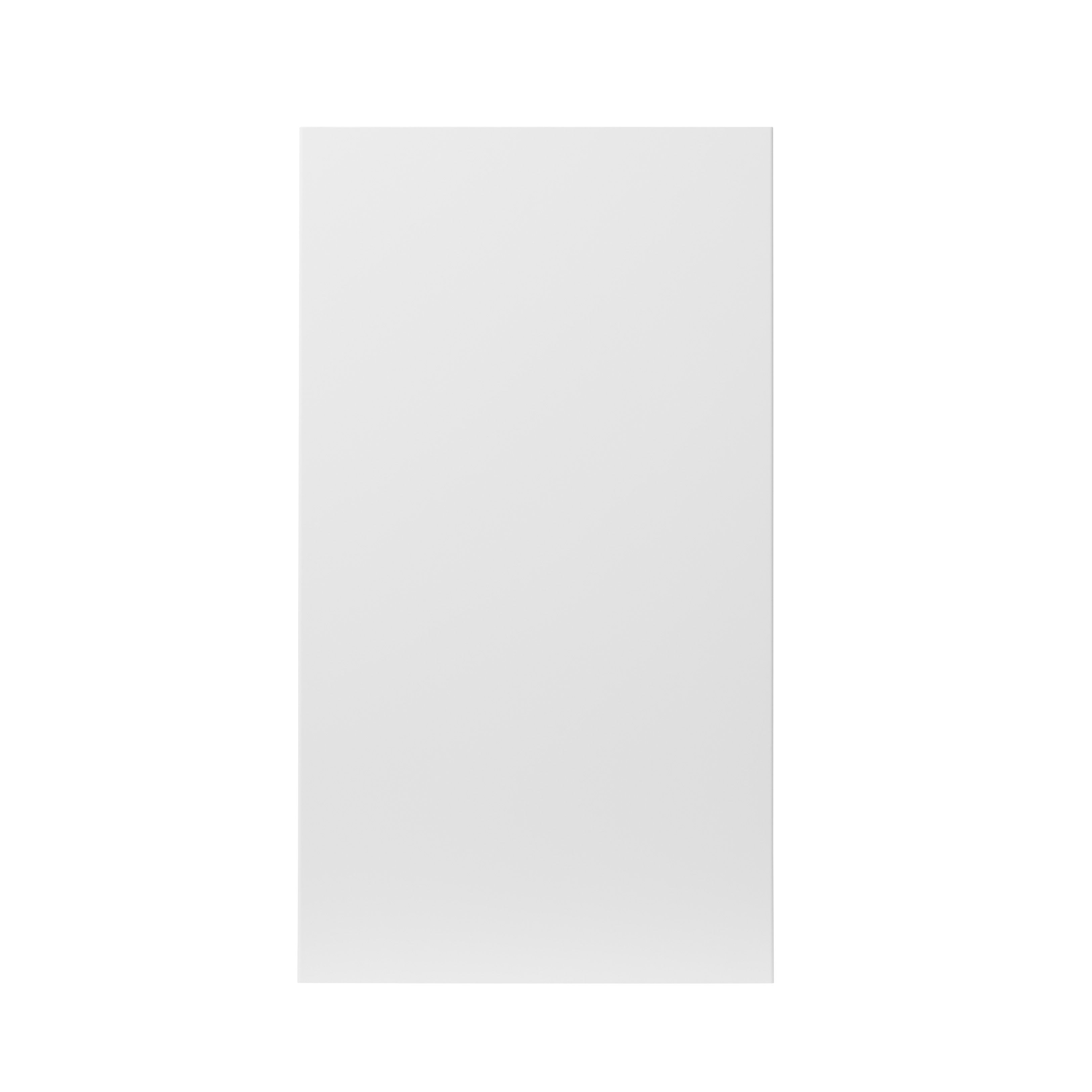 GoodHome Stevia Gloss white Slab Cabinet door (H)715mm (T)18mm
