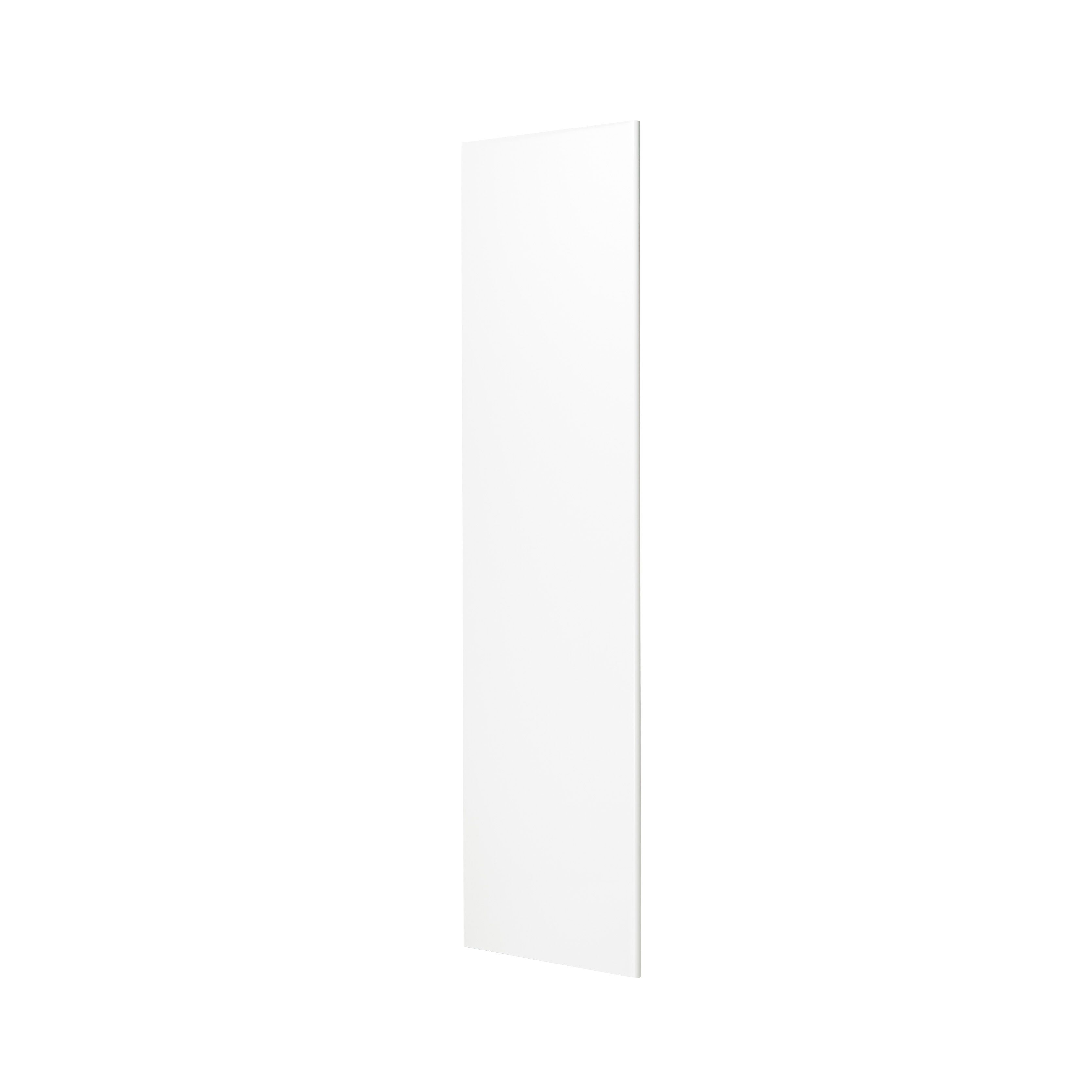 GoodHome Stevia Gloss white Slab Clad on end panel (H)2400mm (W)640mm