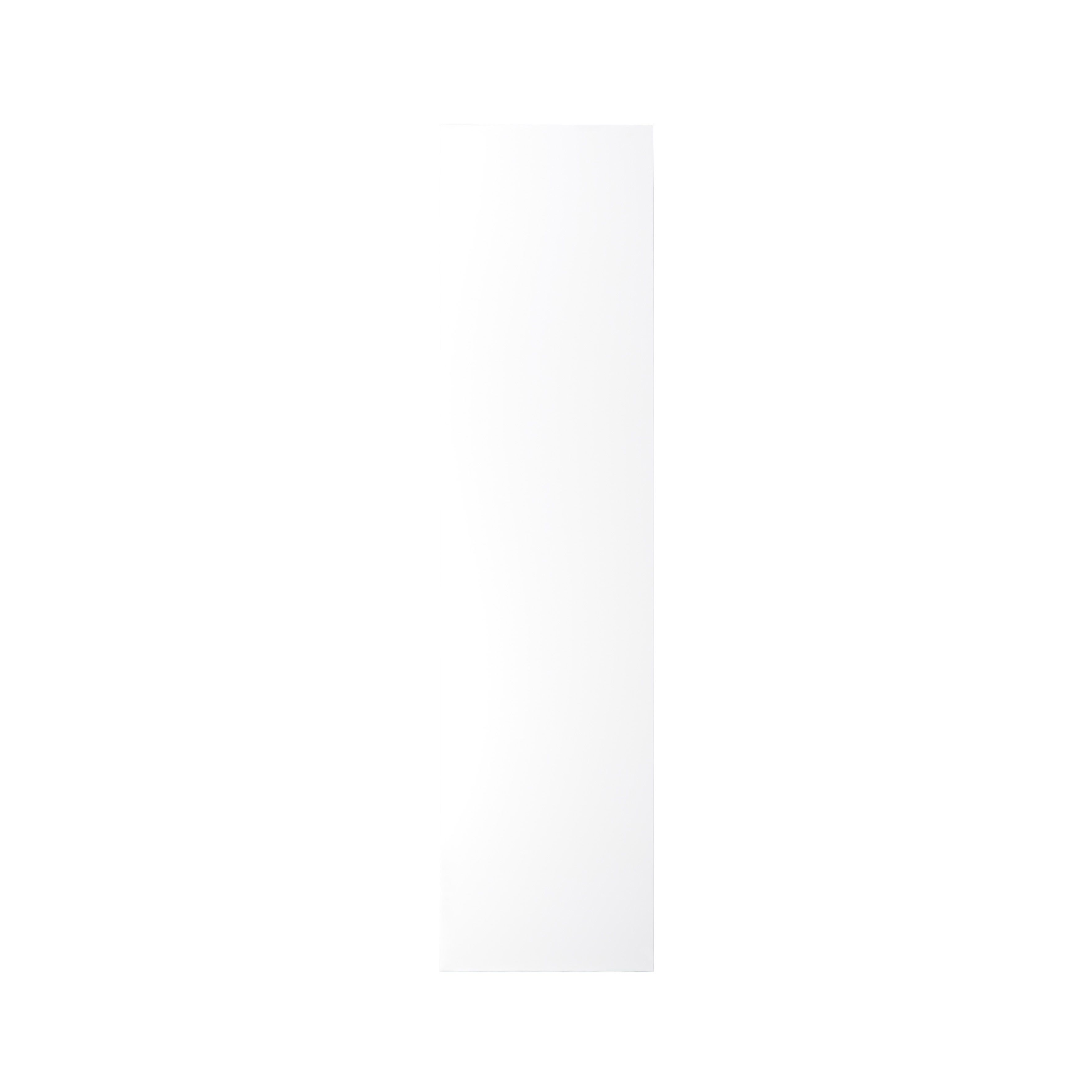 GoodHome Stevia Gloss white Slab Clad on end panel (H)2400mm (W)640mm