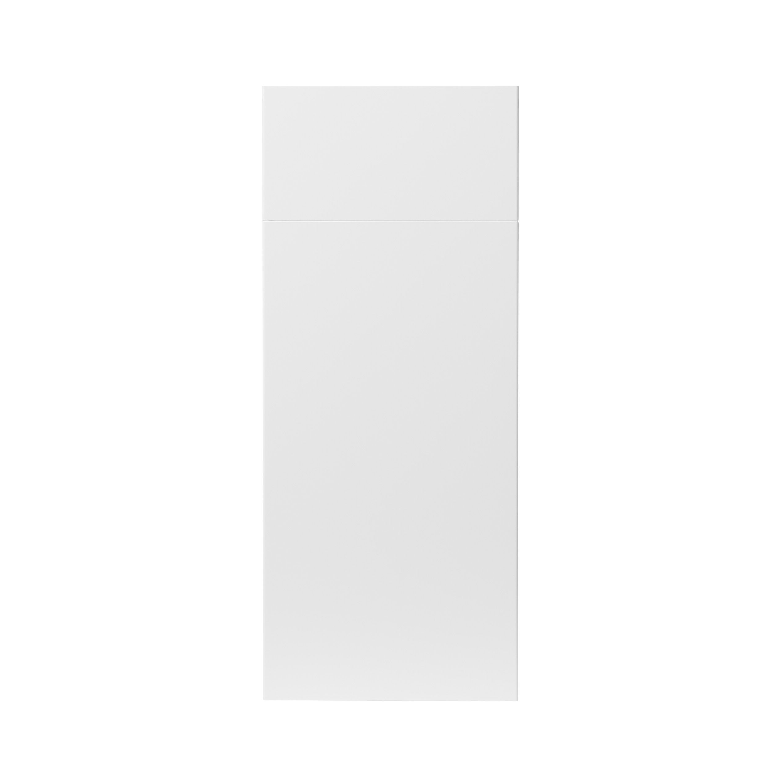 GoodHome Stevia Gloss white Slab Door & drawer 300mm
