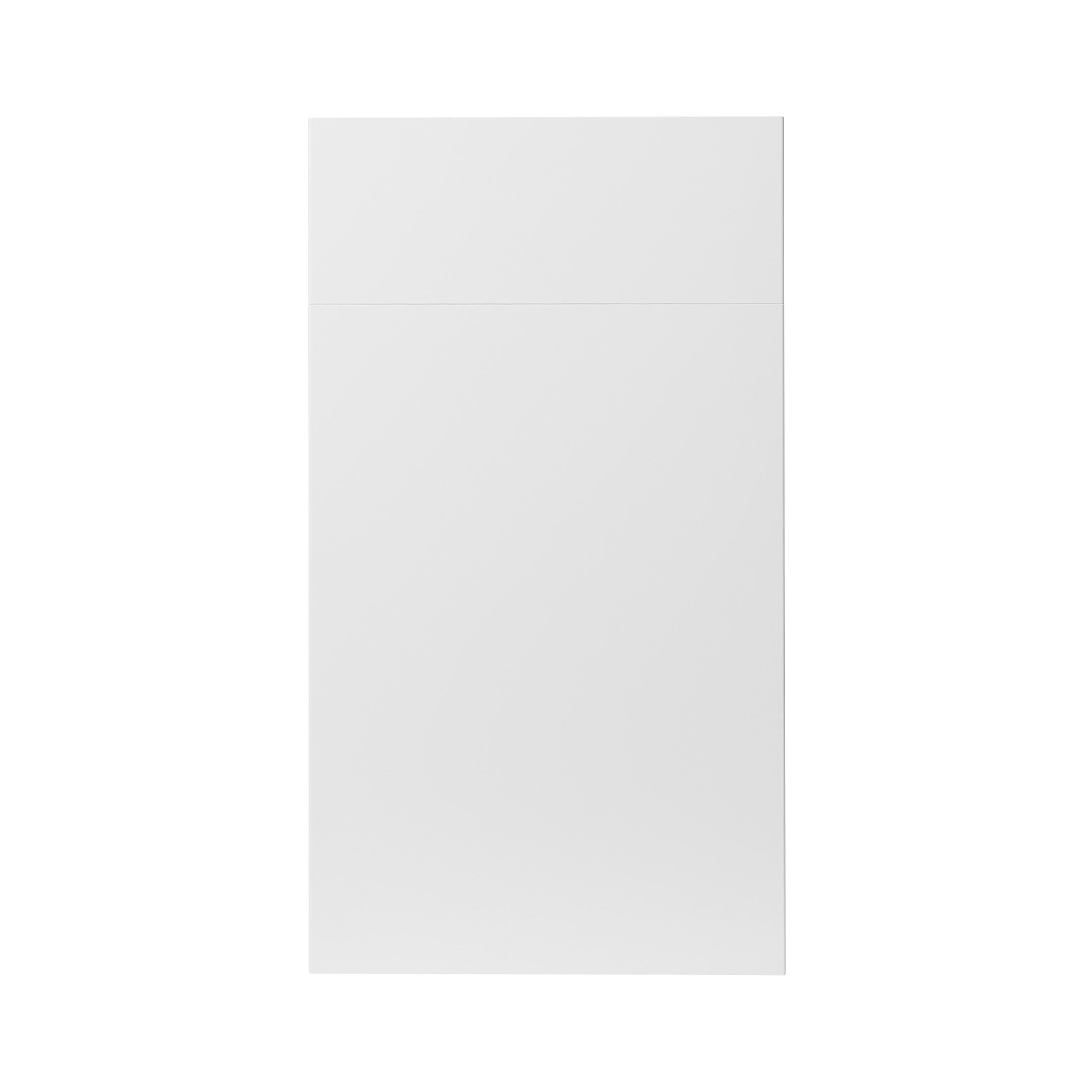 GoodHome Stevia Gloss white Slab Door & drawer 400mm