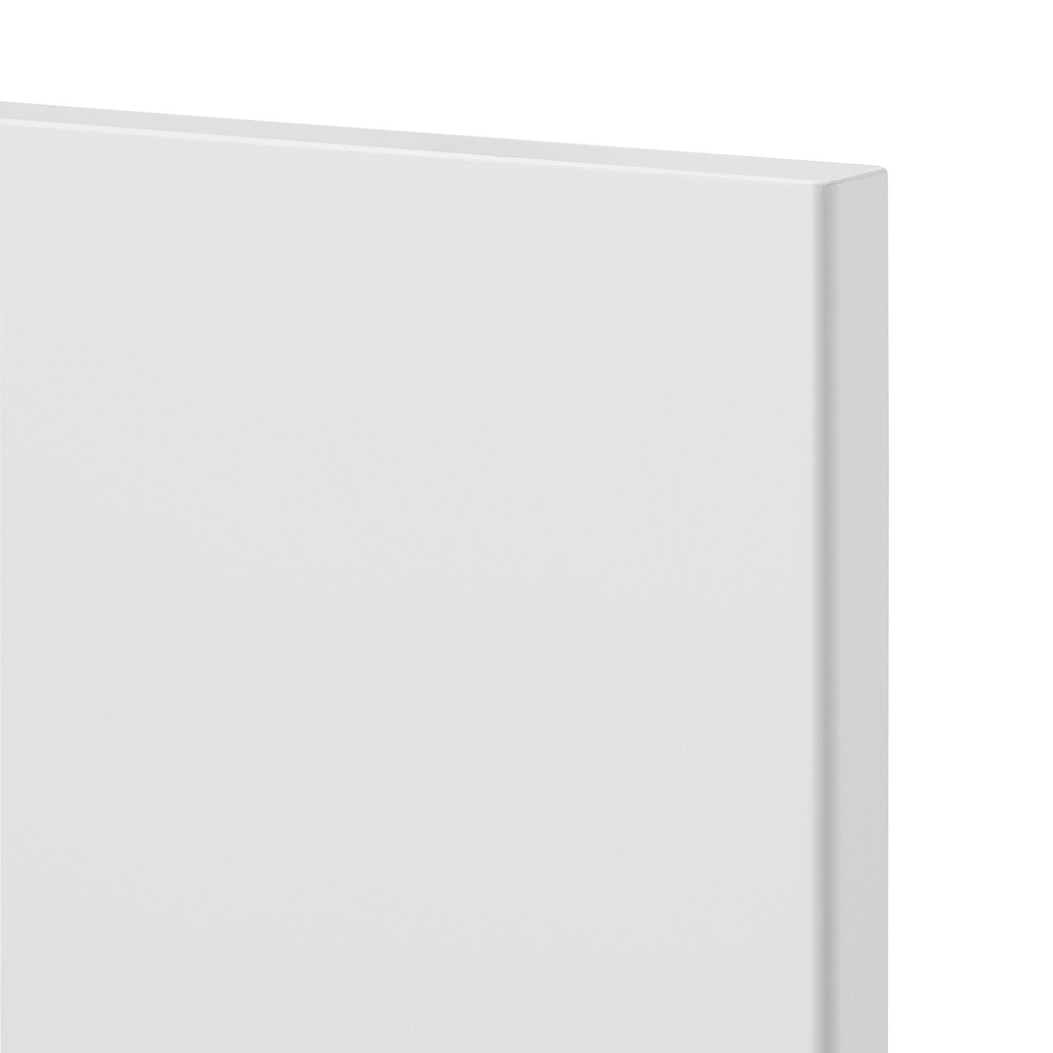 GoodHome Stevia Gloss white slab Drawer front (W)600mm, Pack of 3