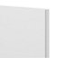 GoodHome Stevia Gloss white slab Drawer front (W)800mm, Pack of 3