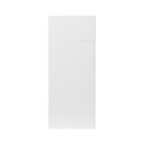 GoodHome Stevia Gloss white slab Drawerline door & drawer front, (W)300mm