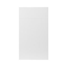GoodHome Stevia Gloss white slab Drawerline door & drawer front, (W)400mm