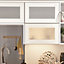 GoodHome Stevia Gloss white slab Glazed Cabinet door (W)300mm (H)715mm (T)18mm