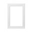 GoodHome Stevia Gloss white slab Glazed Cabinet door (W)500mm (H)715mm (T)18mm