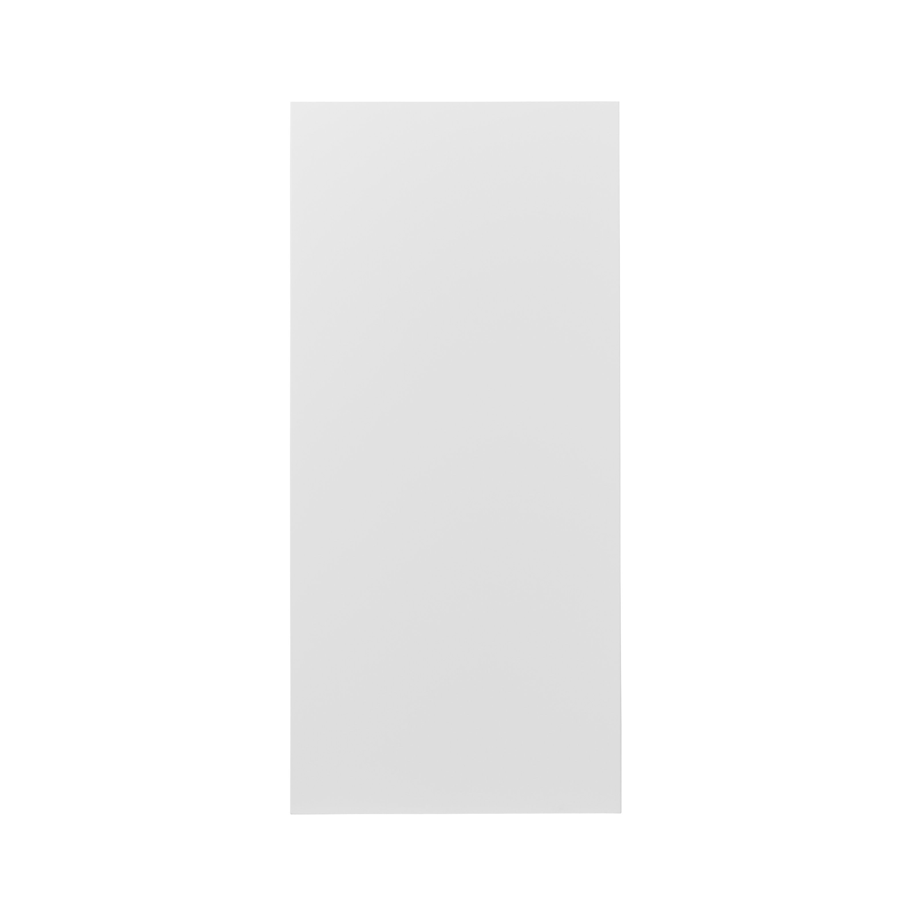 GoodHome Stevia Gloss white slab Gloss white Slab 70:30 Larder Cabinet door (W)600mm (H)1287mm (T)18mm